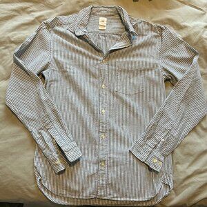 H&M Striped Button Down 100% Cotton Shirt - Small